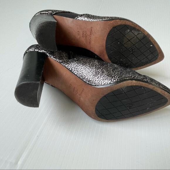 Donald Pliner Blis heeled boots booties metallic with stretch panel - Picture 11 of 12